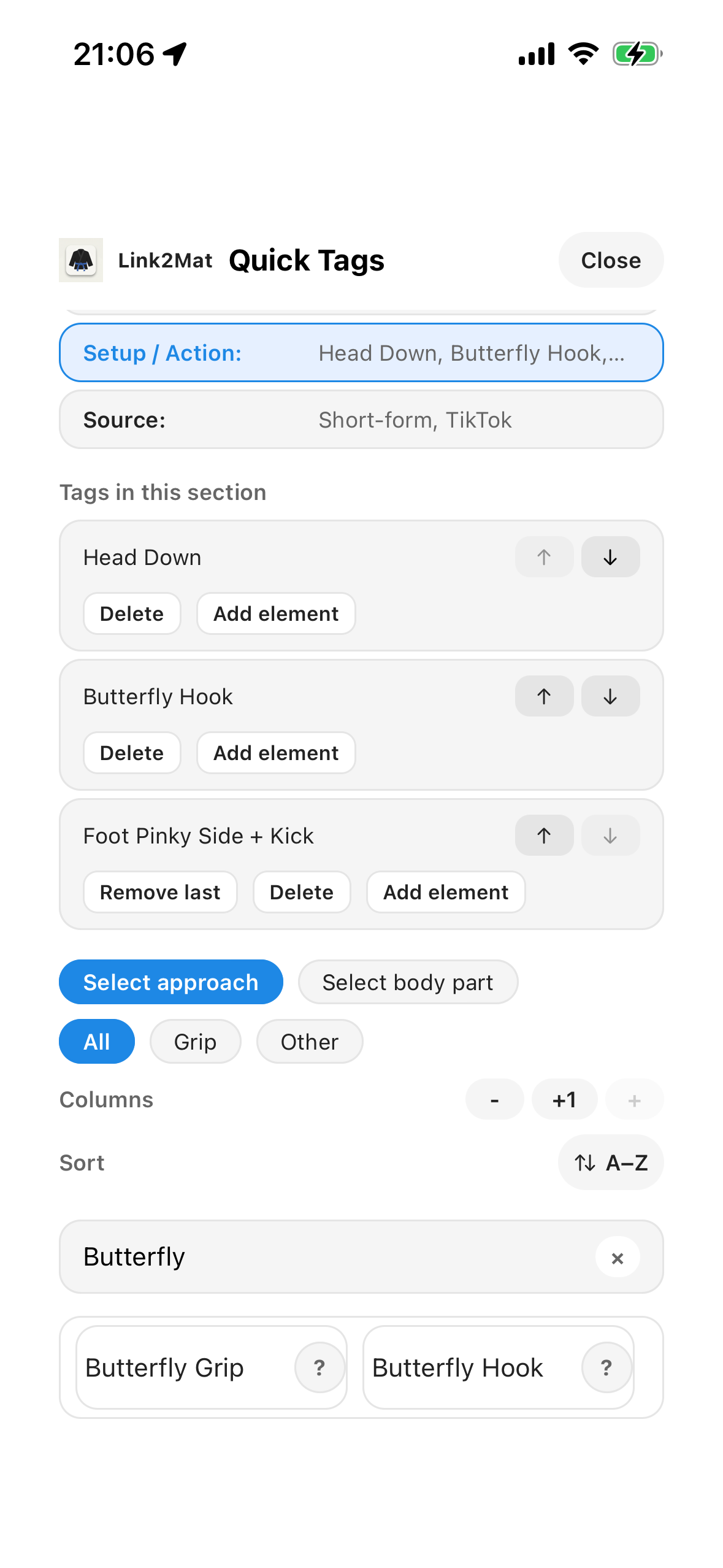 iPhone - Tagging by approach