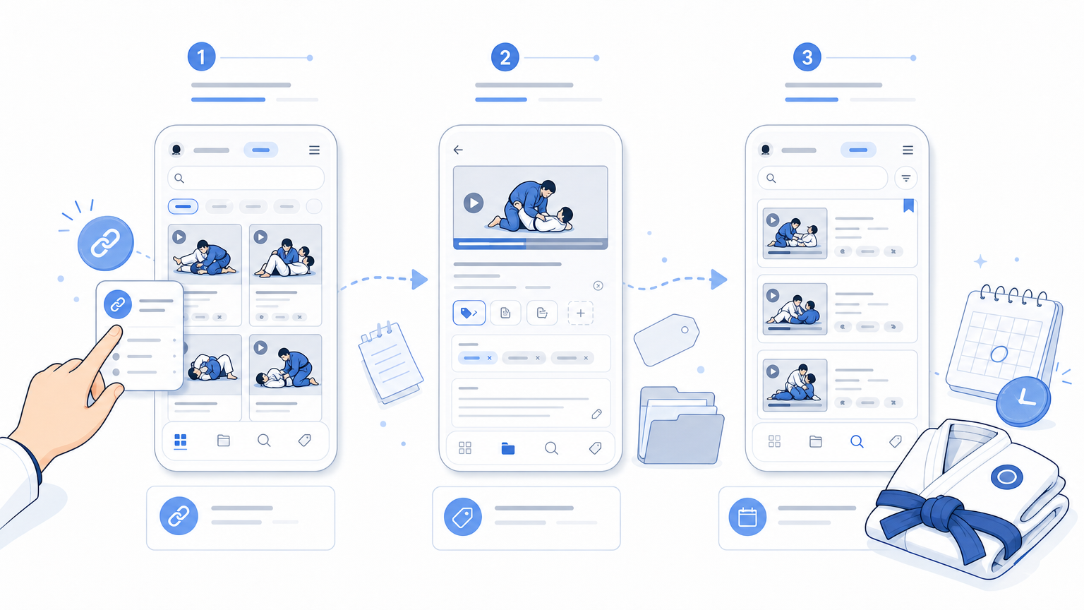 Three steps for getting started with Link2Mat
